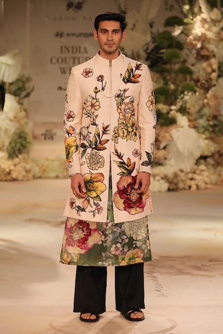 Varun Bahl Applique Embroidered Sherwani Set 