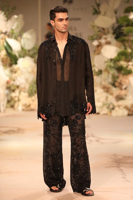 Varun Bahl Embroidered Shirt & Trouser Set 