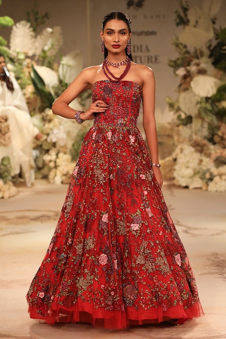 Varun Bahl Floral Bloom Embroidered Ball Gown 