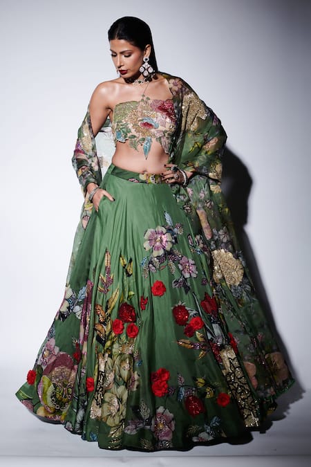 Varun Bahl Floral Blossom Print Lehenga Set 