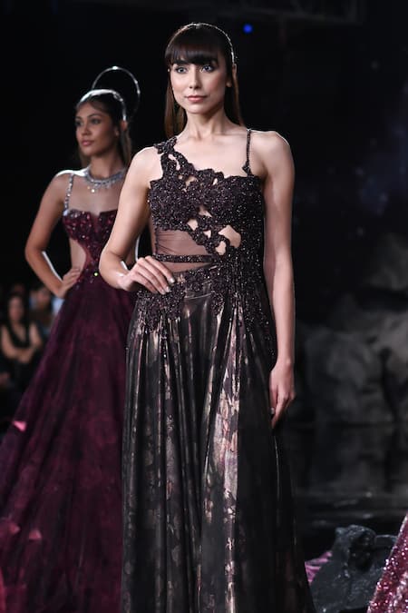 Dolly J Medea Crystal Embroidered Gown 