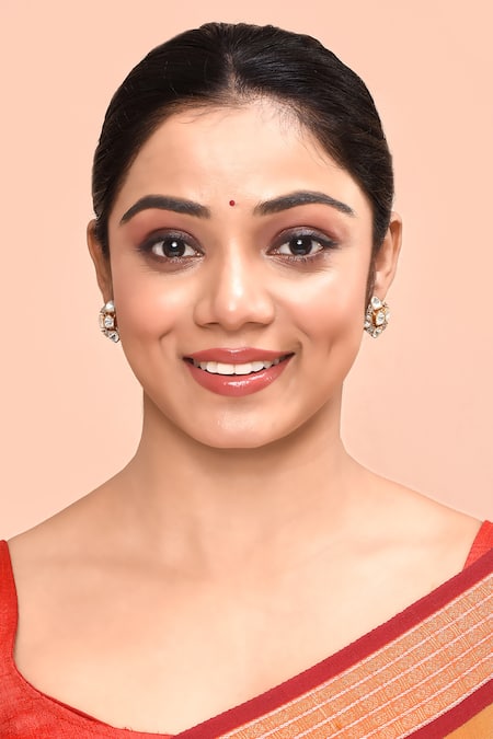 Moh-Maya By Disha Khatri_Gold Plated Bows, Diamonds Polki Embellished Stud Earrings _Online_at_Aza_Fashions