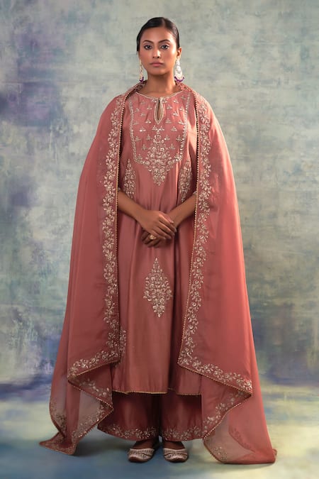 Sonia Khatri Charm Embroidered Suit Palazzo Set 