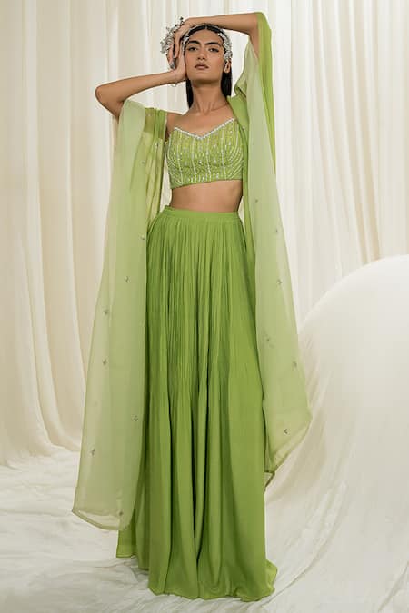 Ease Flared Sleeve Long Jacket Sharara Set 