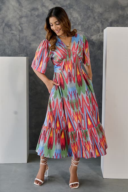 Gulaal Printed Midi Dress 