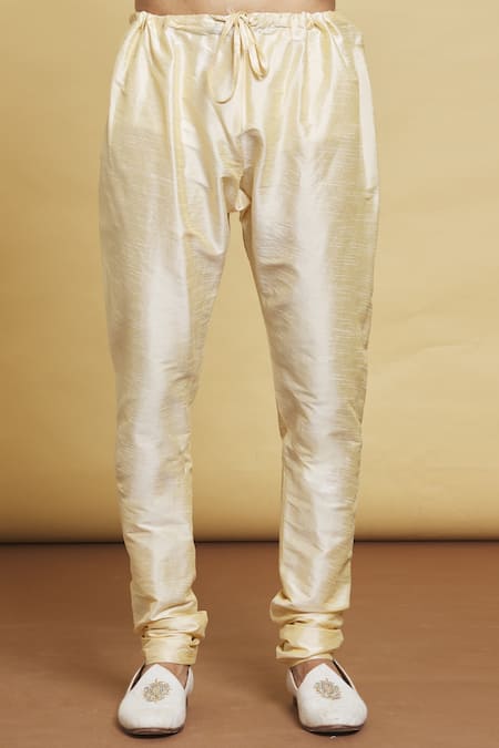 Arihant Rai Sinha_Black Silk Embroidery Leaf Kurta Set_at_Aza_Fashions