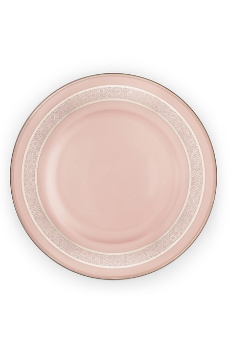 Perenne Design_Pink Fine Bone China Shizen Side Plate Set Of 2_Online_at_Aza_Fashions