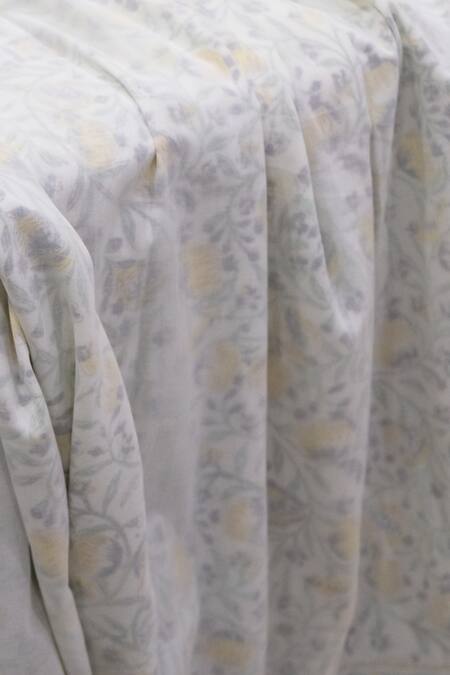 Shop Design Gaatha Off White 100% Cotton Hand Block Printed Pomegranate Single Dohar at Aza Fashions Shop_Design Gaatha_Off White 100% Cotton Hand Block Printed Pomegranate Single Dohar_at_Aza_Fashions