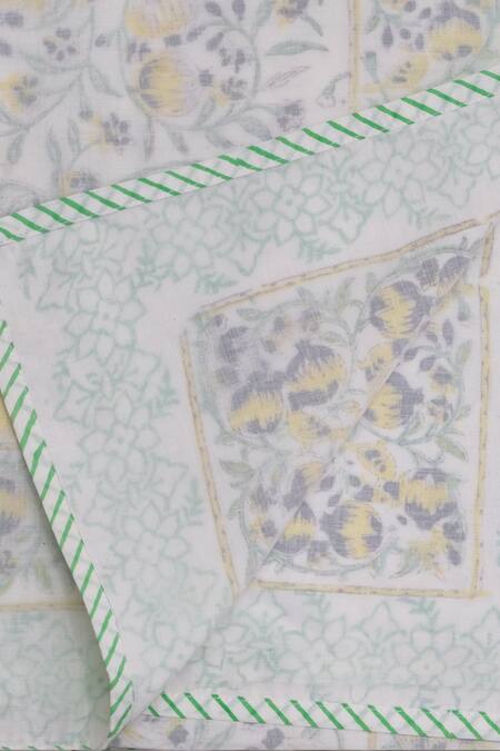 Design Gaatha Off White 100% Cotton Hand Block Printed Pomegranate Single Dohar Online at Aza Fashions Design Gaatha_Off White 100% Cotton Hand Block Printed Pomegranate Single Dohar_Online_at_Aza_Fashions