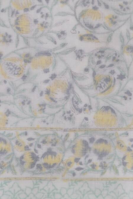 Buy Design Gaatha Off White 100% Cotton Hand Block Printed Pomegranate Single Dohar Online at Aza Fashions Buy_Design Gaatha_Off White 100% Cotton Hand Block Printed Pomegranate Single Dohar_Online_at_Aza_Fashions
