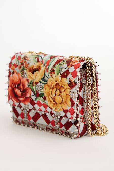 Buy The Garnish Company Red Floral Bloom Print Sling Bag Online at Aza Fashions Buy_The Garnish Company_Red Floral Bloom Print Sling Bag _Online_at_Aza_Fashions