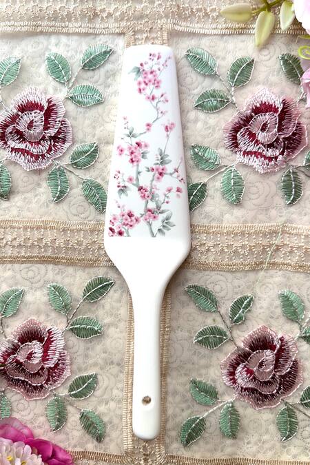 Buy Vigneto White Finest Premium Porcelain Orchid Bliss Pattern Serving Set Buy_Vigneto_White Finest Premium Porcelain Orchid Bliss Pattern Serving Set