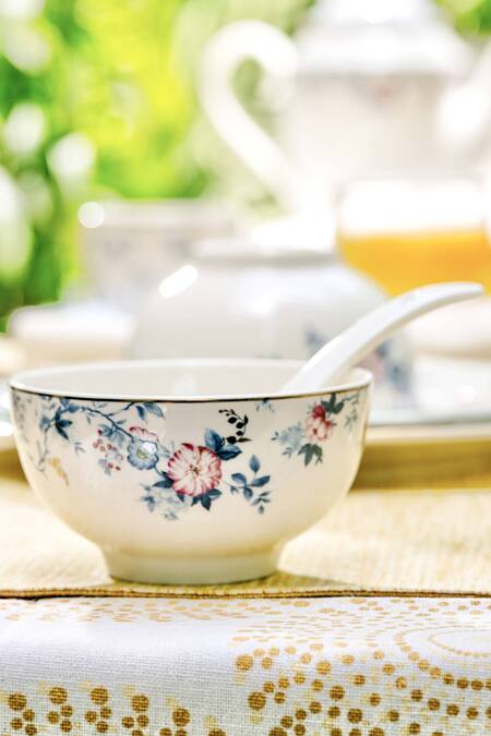 Buy_Vigneto_Blue Finest Premium Porcelain Spring Meadows Pattern Dinner Set