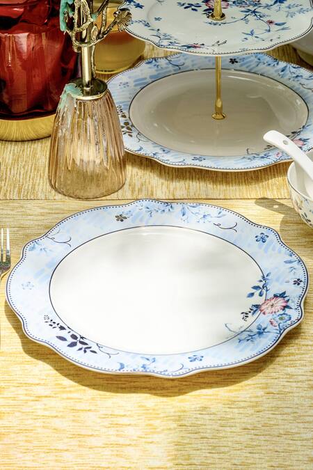 Shop_Vigneto_Blue Finest Premium Porcelain Spring Meadows Pattern Dinner Set