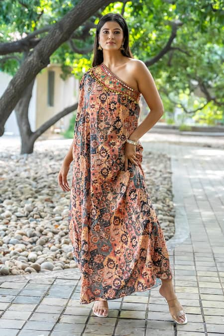 Nikita Vishakha Floral Mosaic Pattern Dress 