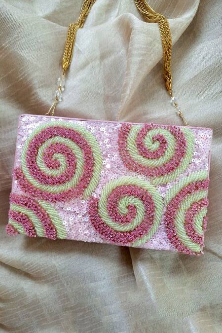 Feza Bags Colorblock Spiral Clutch 