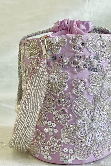 Feza Bags Elixir Floret Embroidered Cylinder Bag 