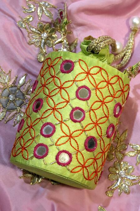 Feza Bags Juno Mirror & Thread Work Cylinder Bag 