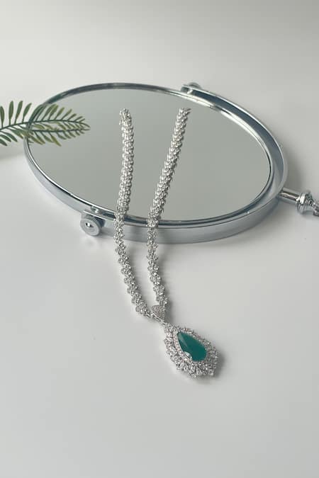 Vintage Edwardian Sterling Silver and Moonstone Necklace on Etsy shop 