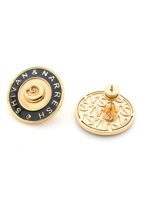 Shop Aulerth X Shivan And Narresh Black Crystals Numisma Pendant Necklace Set Online at Aza Fashions Shop_Aulerth X Shivan And Narresh_Black Crystals Numisma Pendant Necklace Set _Online_at_Aza_Fashions