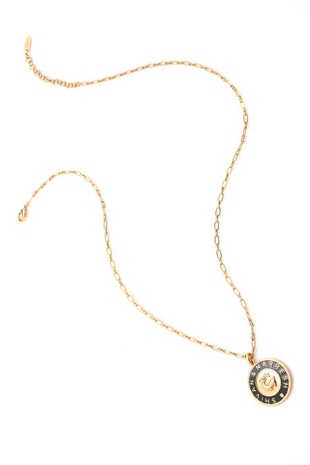 Aulerth X Shivan And Narresh_Black Numisma Pendant Necklace _at_Aza_Fashions