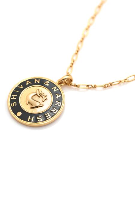 Buy_Aulerth X Shivan And Narresh_Black Numisma Pendant Necklace 