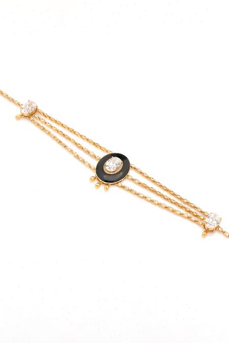 Buy_Aulerth X Shivan And Narresh_Black Numisma Iconic Stone Embellished Pendant Choker _Online_at_Aza_Fashions