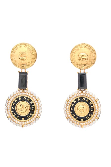 Aulerth X Shivan And Narresh Numisma Duo Stone Embellished Earrings 