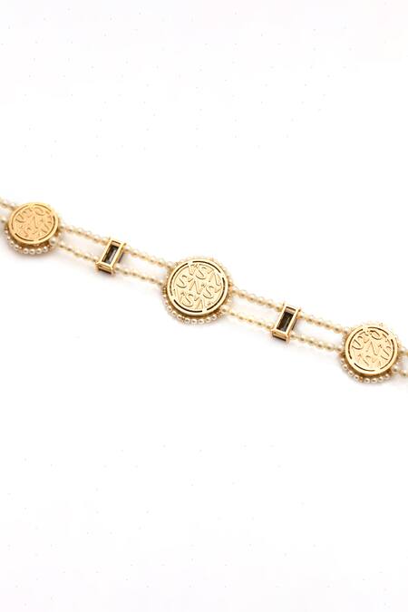 Shop_Aulerth X Shivan And Narresh_Black Numisma Stone Studded Choker _Online_at_Aza_Fashions