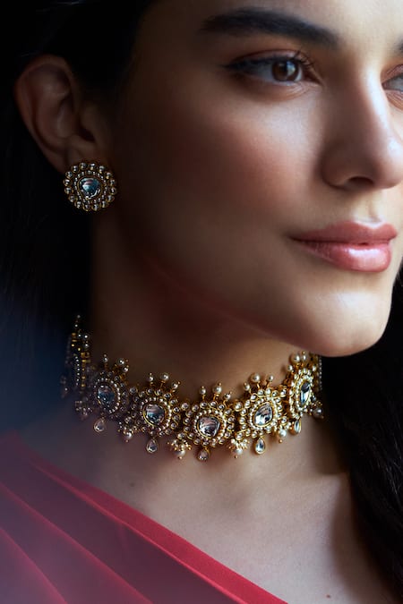 Aulerth X Suneet Varma Kundan Embellished Studs 