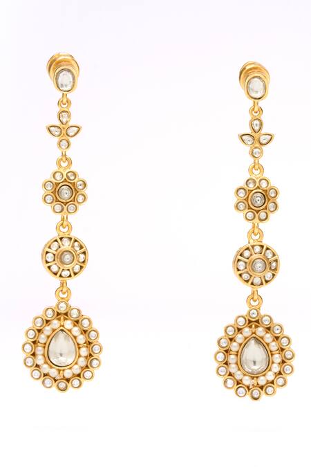 Aulerth X Suneet Varma Floral Embellished Dangler Earrings 