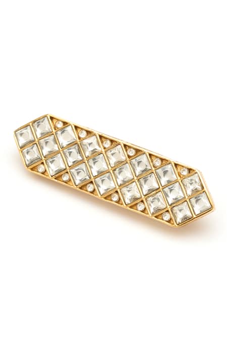 Aulerth X Suneet Varma White Engineered Stones Brooch 