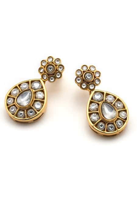 Aulerth X Suneet Varma Carved Kundan Embellished Earrings 
