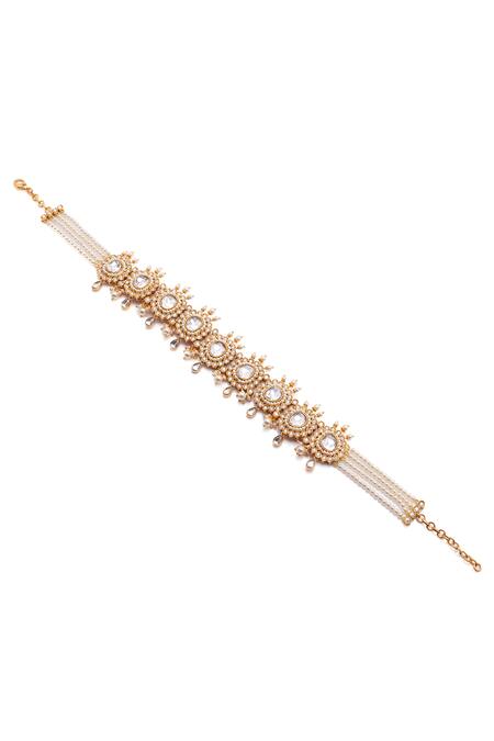 Buy_Aulerth X Suneet Varma_White Noor Stone Embellished Choker Necklace _Online_at_Aza_Fashions