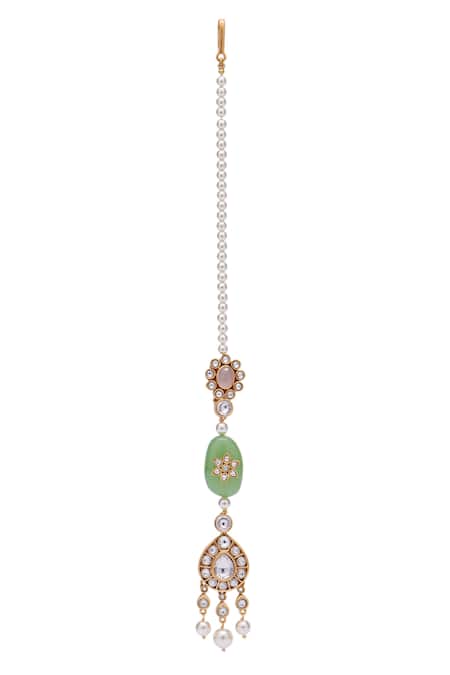 Aulerth X Suneet Varma Shae Stone Embellished Long Dangler Earrings 