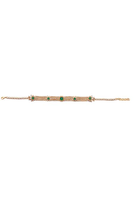 Buy_Aulerth X Suneet Varma_Green Rue Stone Embellished Choker Necklace _Online_at_Aza_Fashions