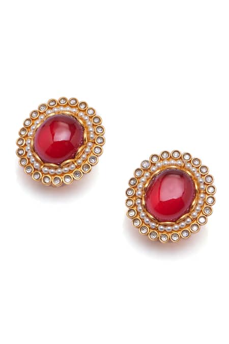 Aulerth X Suneet Varma Parisa Stone Embellished Stud Earrings 