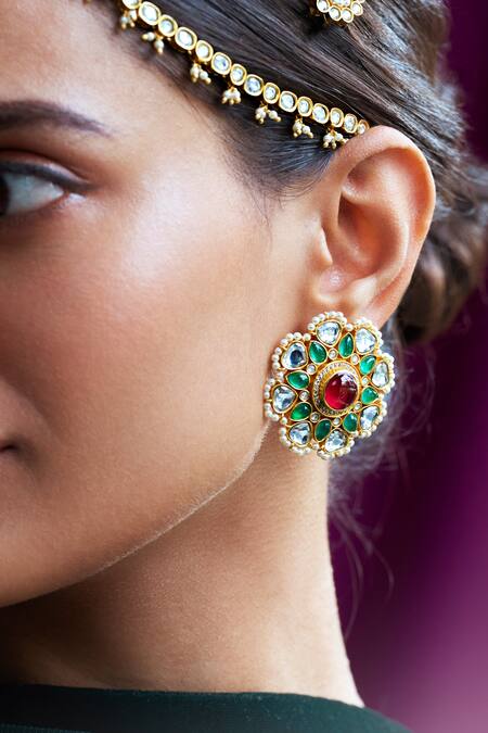 Aulerth X Suneet Varma Roya Stone Embellished Stud Earrings 