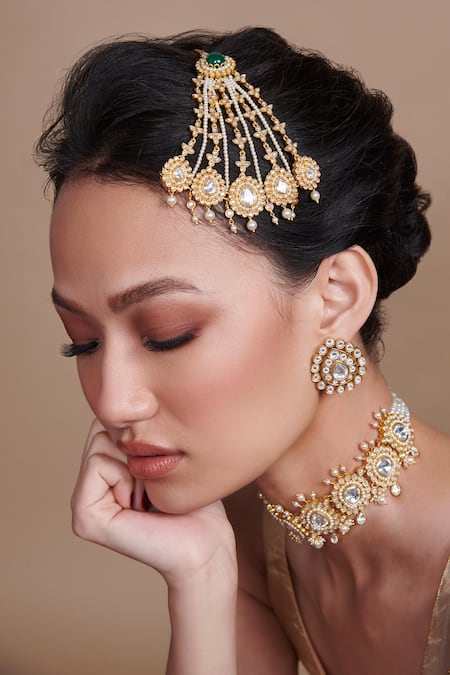 Buy_Aulerth X Suneet Varma_White Nasrin Stone Embellished Pasa _Online_at_Aza_Fashions