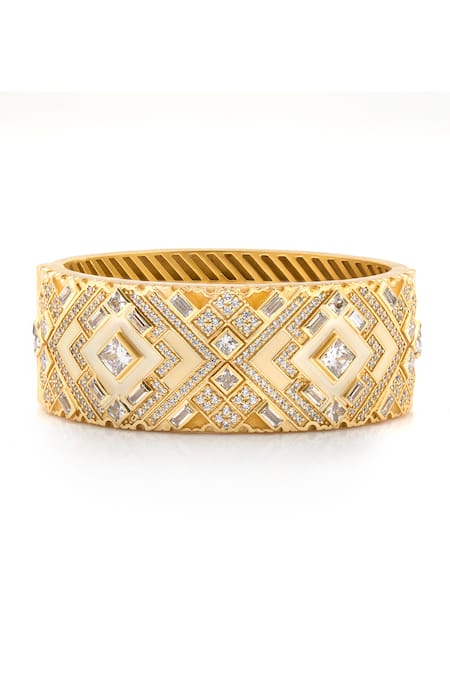 Aulerth X JJ Valaya Amelia Geometric Cut Work Bangle 