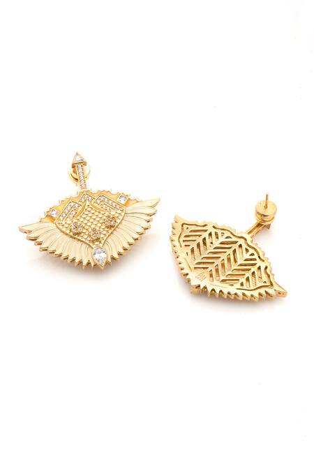 Buy Aulerth X JJ Valaya White Crystals, Stones Amelia Embellished Earrings Online at Aza Fashions Buy_Aulerth X JJ Valaya_White Crystals, Stones Amelia Embellished Earrings _Online_at_Aza_Fashions