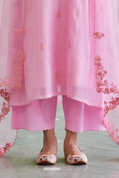 Buy Charu Makkar Pink , , Embroidery Floral Kurta And Palazzo Set Online at Aza Fashions Buy_Charu Makkar_Pink , , Embroidery Floral Kurta And Palazzo Set _Online_at_Aza_Fashions