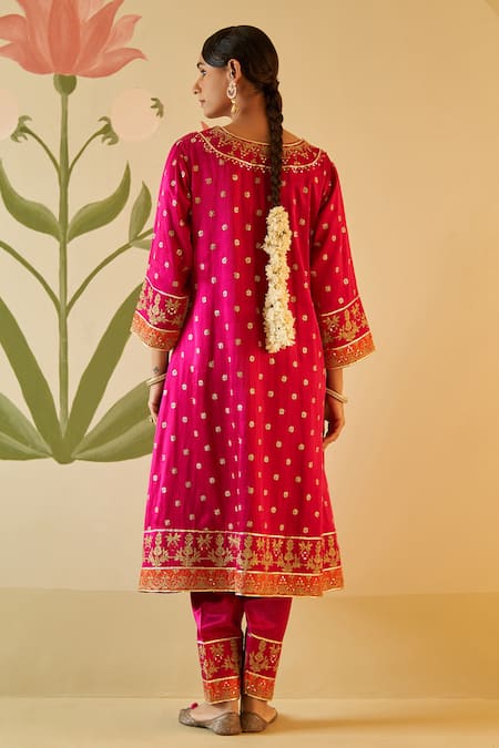 Angad Singh Floral Embroidered Choga Pant Set 