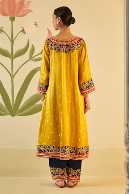 Angad Singh Applique Embroidered Choga Pant Set 