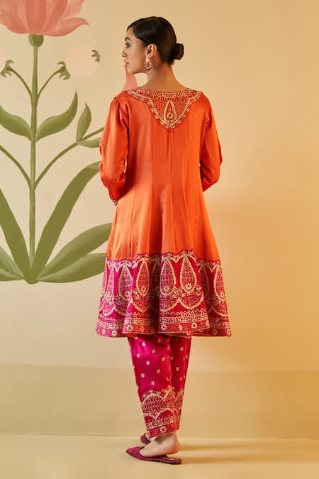 Angad Singh Mirror Embroidered Anarkali Set 