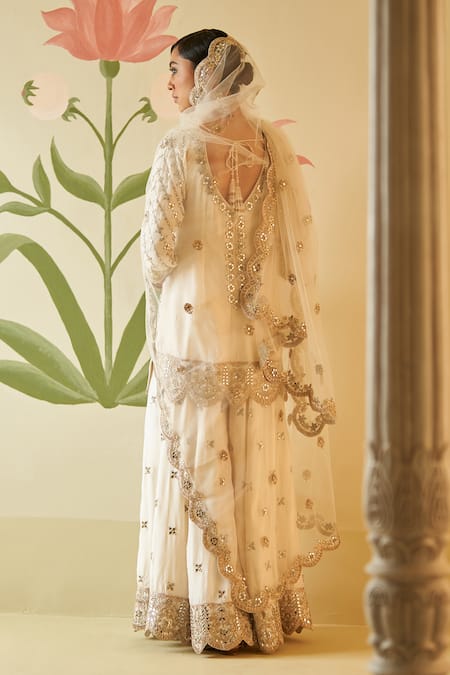 Angad Singh Mirror Embroidered Kurta Sharara Set 