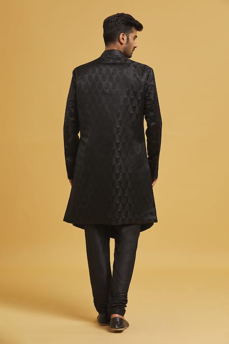 Arihant Rai Sinha Paisley Pattern Woven Sherwani With Churidar 