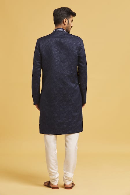 Arihant Rai Sinha Tonal Foliage Pattern Sherwani With Churidar 