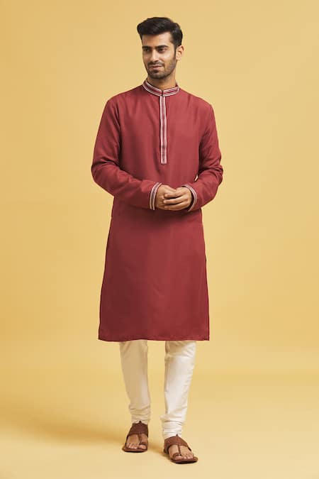 Arihant Rai Sinha Thread Work Placket Kurta Set 