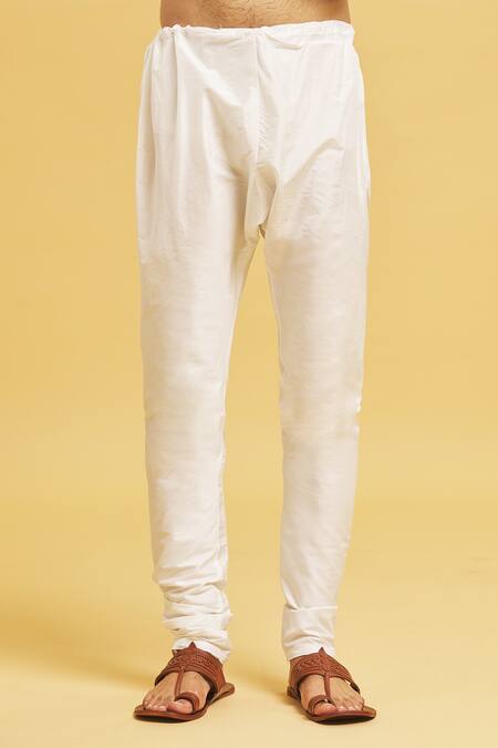 Arihant Rai Sinha Cream Silk, Chanderi Embroidery Geometric Thread Kurta Set at Aza Fashions Arihant Rai Sinha_Cream Silk, Chanderi Embroidery Geometric Thread Kurta Set_at_Aza_Fashions